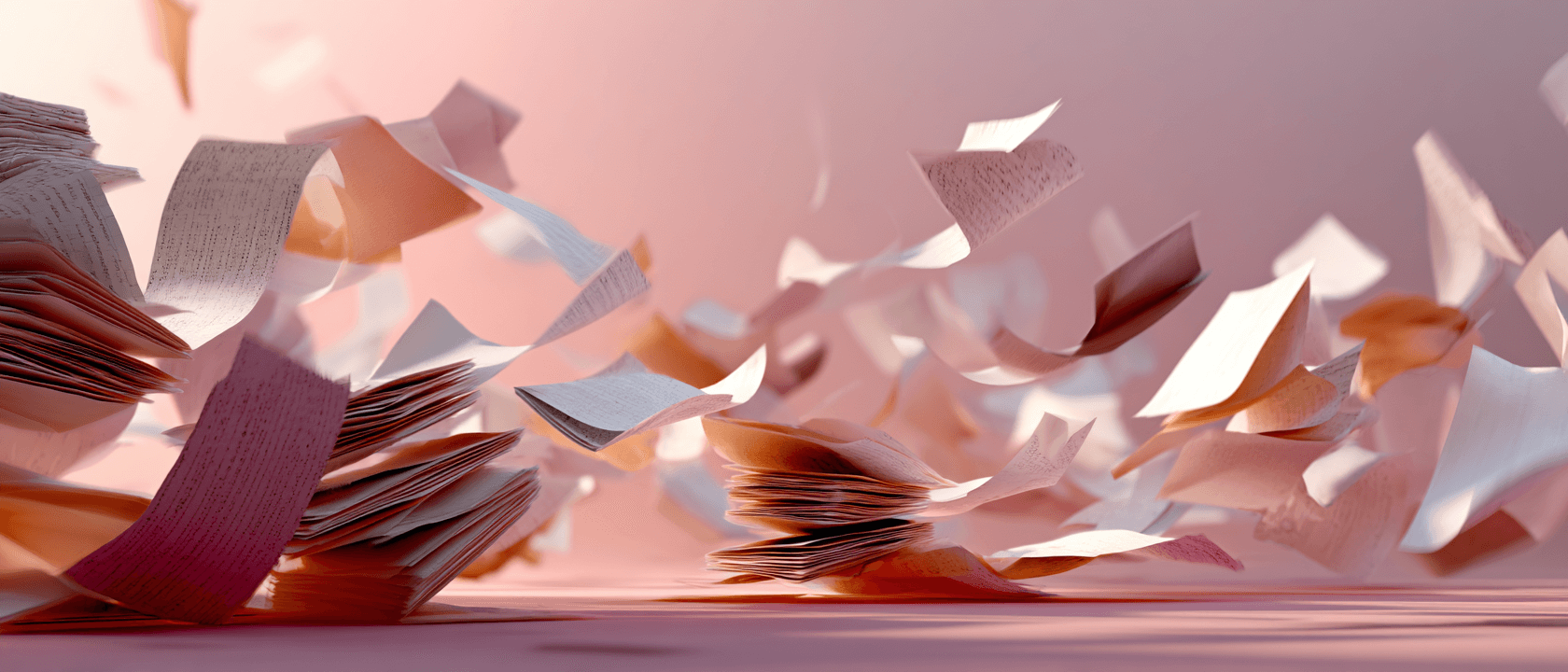 Pages floating from an open book, symbolising research set free
